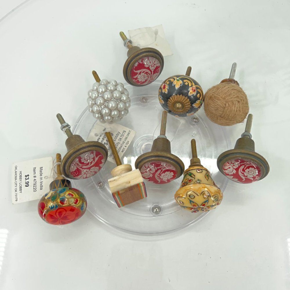 Lot of 10 Hobby Lobby furniture knobs MCM Shabby Chic Farm House Anthropologie - Picture 3 of 9
